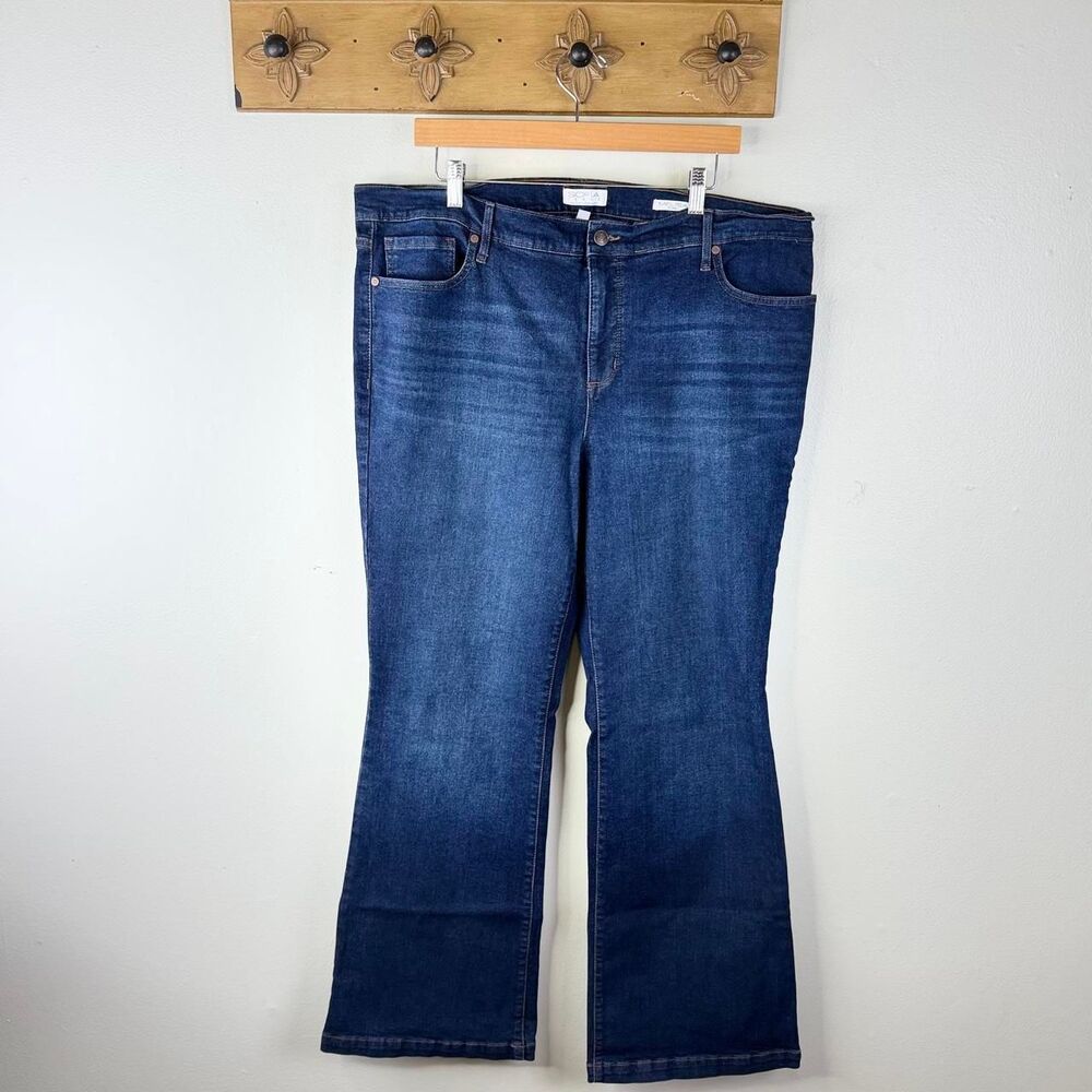 Sofia Jeans by Sofia Vergara Melisa Flare Jeans Plus Size 20W Dark Wash